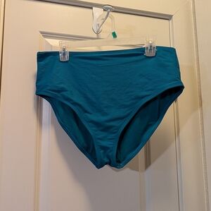 Darker Teal Ribbed Shade & Shore Bikini Bottoms